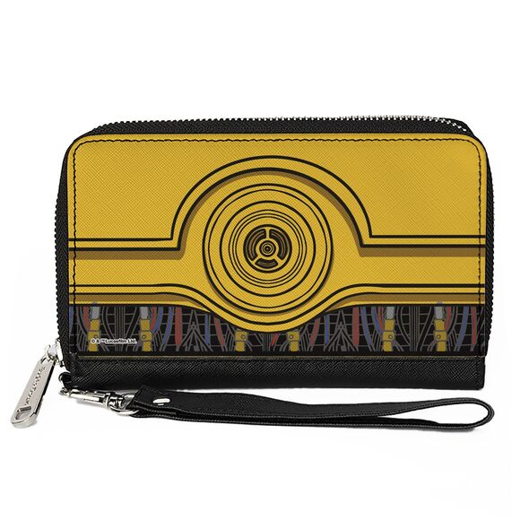 2270 PU Zip Around Wallet Rectangle-Star Wars C3-PO, 7.5\